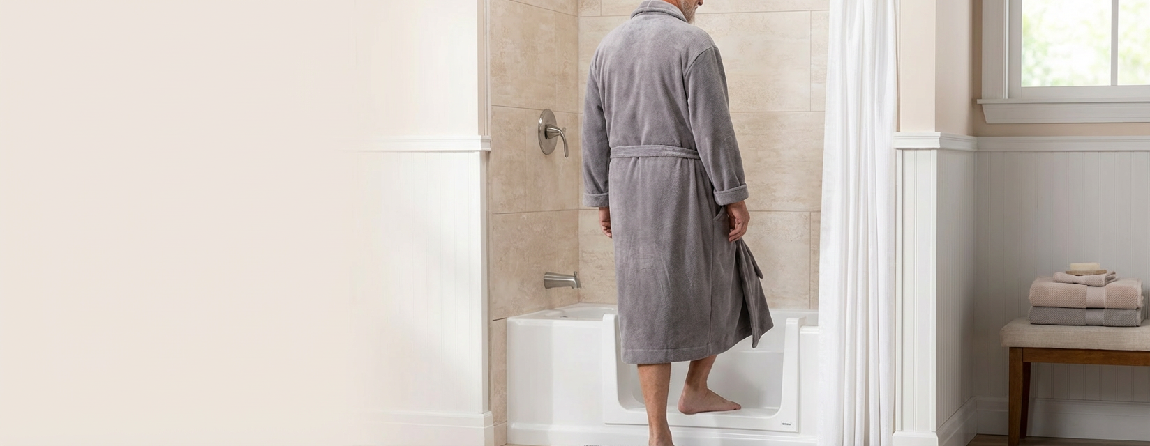 Our step-through tub conversions are backed by <span>over 20 years</span> of successful use, helping countless individuals achieve safer bathrooms.